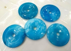 10pcs Rainbow Jade Pendant Chinese Jade Round Disc Donut &quot;Pi&quot; Pendant 25mm(1&quot;)--more color select