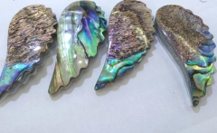 6pcs Abalone Shell Wing bead Abalone Shell Necklace Abalone Feather Jewelry Boho Wing Pendant 60mm