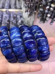 KYANITE BEADS Square Rectangle 12X16mm Grade AA Quality Natural Blue Gemstone Bangle Kyanite Bracelet 8&quot; Strand