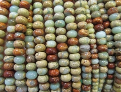 High Quality 2strands 4-12mm Natural Aqua Terra Jasper gemstone rondelle abacus wheel heishi rainbow jewelry beads