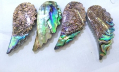 6pcs Abalone Shell Wing bead Abalone Shell Necklace Abalone Feather Jewelry Boho Wing Pendant 60mm