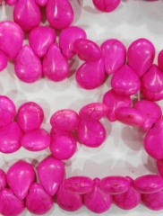 8-16mm full strand howlite Turquoise Stone teardrop drop cherry pink red blue green white black purple pink mixed beads