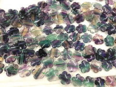 Rainbow Fluorite beads Full strand 16&quot; jasper flower semi-precious stone Yellow Jade flower Fluorial carving flower Jewelry bead