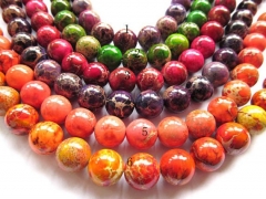 2strands 4 6 8 10 12mm Sea Sediment Imperial Jasper stone Round Ball lapis blue purple auqa blue red violet green mixed loose be