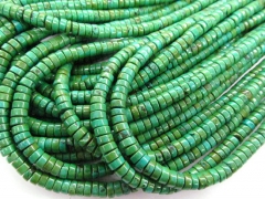 High quality 2strands 3x4 4x6 5x8mm Stabilzed Turquoise Rondelle Abacus smooth Blue Green yellow Loose Bead