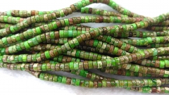 Natural sea sediment jasper Imperial japser heishi wheel rondelle beads 16&quot; strand-green-purple-blue-oranger-pink-black select 4