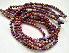 4681012mm Impression Jasper Jewelry Jasper Necklace round Violet Red gemstone beads blue Green Jasper Beads Full strand 16&quot;