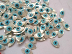 8x169x1810x20mm Natural shell Cabochon MOP Shell beads 12pcs Jewelry Supplies - White shell turquoise evil Eyes Marquoise jewe