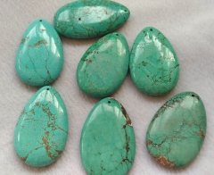 Large 30X60mm Turquoise stone teardrop drop beads for pendant-earring Focal