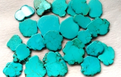 Lot 20pcs Blue Turquoise Slab 20-50mm(2&quot;) turquoise stone cabochon card slab freeform flat  socket nuggets