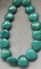 High quality --30mm(1.2")  to 12mm Turquoise  stone Love Heart  charm loose beads 16inch