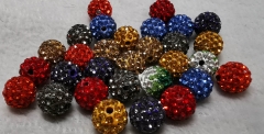 Wholesale 100pcs Mixed  Rhinestone Clay 4mm 6mm  8mm 10mm 12mm Round  Pave round Ball rhinestone beads