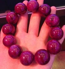 AAA grade Natural RUBY ZOISITE Gemstone Ruby green Bracelet Round Red Jewelry Beaded Bracelet 8inch for gift 10-20mm