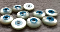10pcs Mother Of Pearl Evil Eye Beads ,shell cameo round cabochon 4 5 6 7 8 10 12mm Evil Eye Jewelry, DIY Jewelry Supply