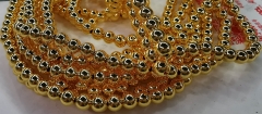 Top quality--100 Pcs  Round Brass Seamless Beads Raw Brass 18K Gold -Solid Brass 3mm 4mm 5mm 6mm 8mm