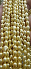 20mm to 4mm Yellow pearl jewlery - white pearls,oval Drop teardrop loose pearl beads, diy pearl beads