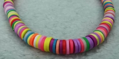 High Quality  Heishi Bead, pastel African Vinyl Disc Connector Rainbow  Recycled Phono Records from Ghana  Vulcanite Heishi Beads -Necklace