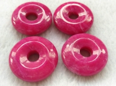 10pcs Cherry pink ruby Sugilite Jasper donut 30-50mm Circle PI  round jade pendant crystal rekie healing  boho purple rare vintage