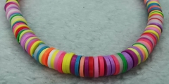 8mm Rainbow Heishi Bead, pastel African Vinyl Disc Connector Rainbow  Recycled Phono Records from Ghana  Vulcanite Heishi Beads -Necklace