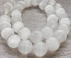 Natural Selenite jewelry flashy Round Size 4mm 6mm 8mm 10mm 12mm 16" Strand for bracelet-necklace-earring