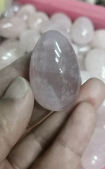 Wholesale  5PCS  Genuine Pink quartz  Opalite Palm Stone-Genuine Rose Quartz Palm Stones, Reiki Infused Oval Egg cabochon Pendant --drilled