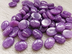 20pcs Sugilite purple jade  Cabochon Stone Oval Beads Quartz Crystal  Charms DIY Beads CAB Random  for Jewelry Making(No Holes)