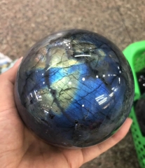 30-100mm(4") Labradorite  Stone round ball sphere Polished  Stone Blue genuien Crystal Blue Labradorite Stone High Flash 1pcs