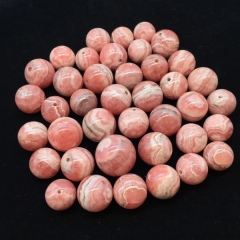 8mm 10mm 12mm Rhodochrosite Beads 6pcs  Argentina Grade A Genuine Natural Gemstone  Round Loose jewelry