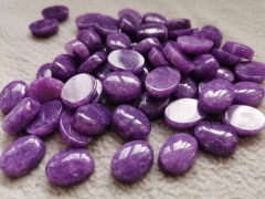 20pcs Sugilite purple jade  Cabochon Stone Oval Beads Quartz Crystal  Charms DIY Beads CAB Random  for Jewelry Making(No Holes)