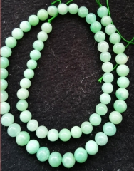 16 Inch -- Australian CHRYSOPRASE bead set, smooth round bead in real semi precious natural stone-4-8mm Australian Necklace-bracelet-earring