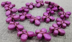20pcs 15x20mm Violet Butterfly Carved turquoise bead spacer beads connector  for jewelry making