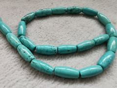 16x8mm Blue turquoise beads barrel drum  rice egg drop loose beads  16inch For earrings-necklace-bracelet charm bead