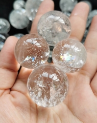 LOT 5pcs Genuine Rock Quartz -Clear white-rose quartz genuine round Sphere   Healing Stone Gemstone cabochon 20-50mm