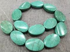 Large  Green tibet  Turquoise Bead twisted  egg oval 30x22mm  Turquoise  stone bead 16inch Natura stone