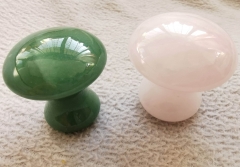 2pcs-- Handmade Genuine Rose Quartz-Green Aventurine Jade massager Guasha  -Polished bar  Face Yoga massage 30-50mm(2")