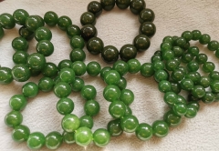 Wholesale--Natural jade -jadeite  bracelet Ball  round  ball bracelet 8inch -12mm 14mm 16mm 18mm 20mm