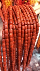 16”strand - Barrel Red Coral bead,4-12mm Beads drum Jewelry Supplies, Natural for jewelry making