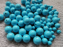 20pcs Sleeping Beauty Turquoise Cabochon Round ball disco spacer beads blue-green Arizona TURQUOISE 4mm to 12mm Loose Smooth polished gemstone