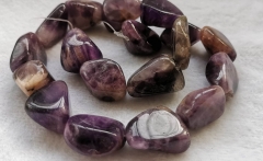 17" Strand -Rare Genuine Cape Amethyst Crystal Nugget Freeform Nuggets 18-30mm Natural Rustic Crown Chakra Quality Stone by Energy Stone