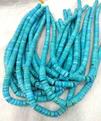 Wholesale  Turquoise stone Heishi Wheel  Spacer Beads blue -black-white-mixed  bead full strand 16inch 4mm 6mm 8mm