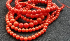 16INCH Red coral jewelry - Coral Round Beads yellow white-pink-oranger 2-10mm  for jewelry making