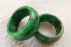 Gems Emeral green Jade Narrow Band Ring 6mm - Ring - Jade Ring - Natural Jade Ring pendant gift