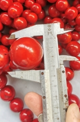 large 36-12mm  red coral jewelry round ball  beads  loose beads necklace bracelet earrings 1pcs
