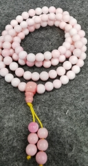 108pcs Natural Pink queen conch prayer beads / 6mm 8mm round beads Necklace / Meditation buddha / Prayer beads / tibetan mala / buddhist