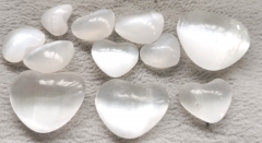 Natural white Selenite pendant Wand Crystal 20-10cm (4")  heart Selenite Gemstone Healing, Cleansing Crystal,sphere Aura Cleansing cabochon