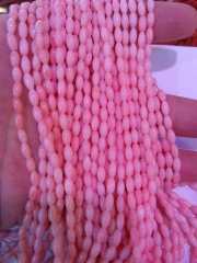 High Quality Red Coral rice beads, smooth Egg oval beads 3-10mm  red, pink, orange white, 16 inch