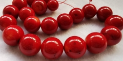 large 36-12mm  red coral jewelry round ball  beads  loose beads necklace bracelet earrings 1pcs