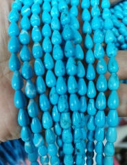 350strands  blue  turquoise beads drop pear teardrop   loose beads 8x12mm 16inch For earrings-necklace-bracelet charm bead