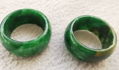 Gems Emeral green Jade Narrow Band Ring 6mm - Ring - Jade Ring - Natural Jade Ring pendant gift