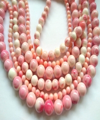 15.5inch Genuine pink conch jewelry round ball red shell beads 4mm 6mm 8mm 10mm 12mm 14mm for bracelet-necklace DIY